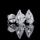 5ctw Prong Pear Stud Earrings