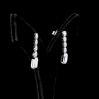 2-1/2ctw Bezel Emerald & Round Hanging Earrings