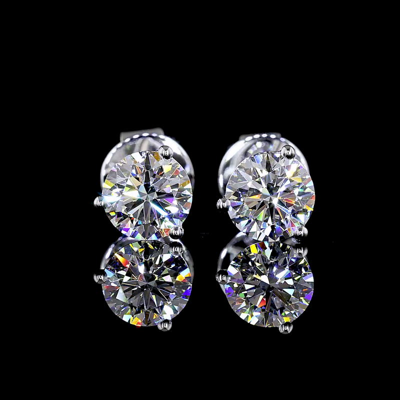 1ctw Prong Round Martini Stud Earrings