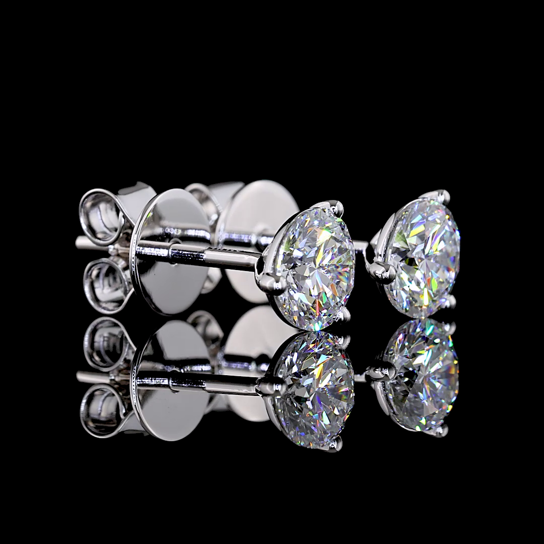 1ctw Prong Round Martini Stud Earrings