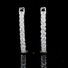 2ctw Prong Round Hoop Earrings