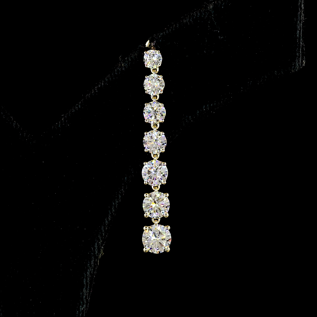 4ctw Prong Round Hanging Earrings