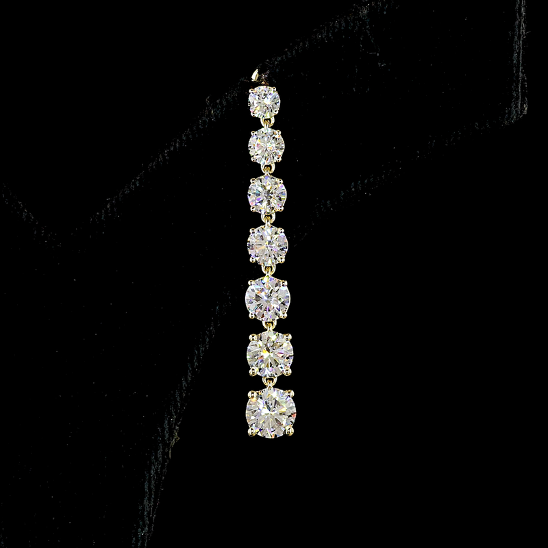 4ctw Prong Round Hanging Earrings