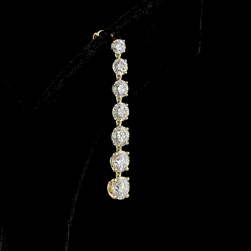 4ctw Prong Round Drop Earrings