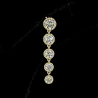2-3/4ctw Bezel Round Hanging Earrings