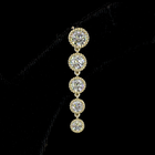 2-3/4ctw Bezel Round Drop Earrings