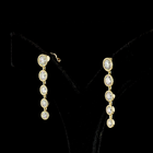 2-3/4ctw Bezel Round Drop Earrings