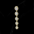2-3/4ctw Bezel Round Drop Earrings