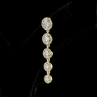 2-3/4ctw Bezel Round Hanging Earrings