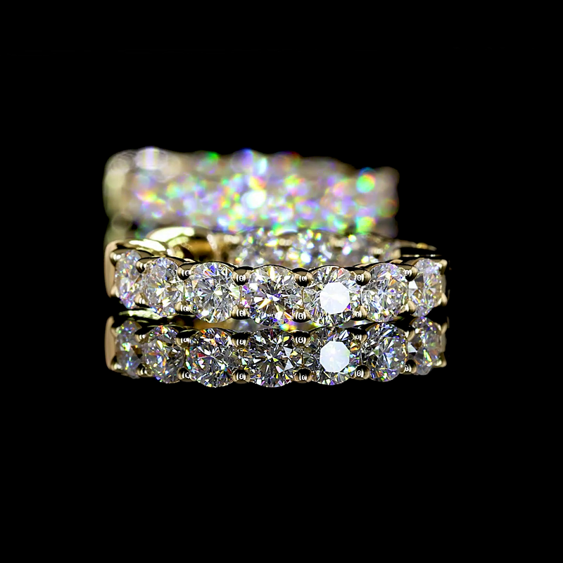 1ctw Prong Round Huggie Earrings