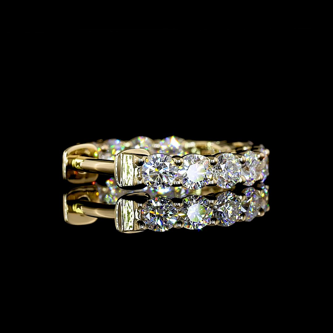 1ctw Prong Round Huggie Earrings