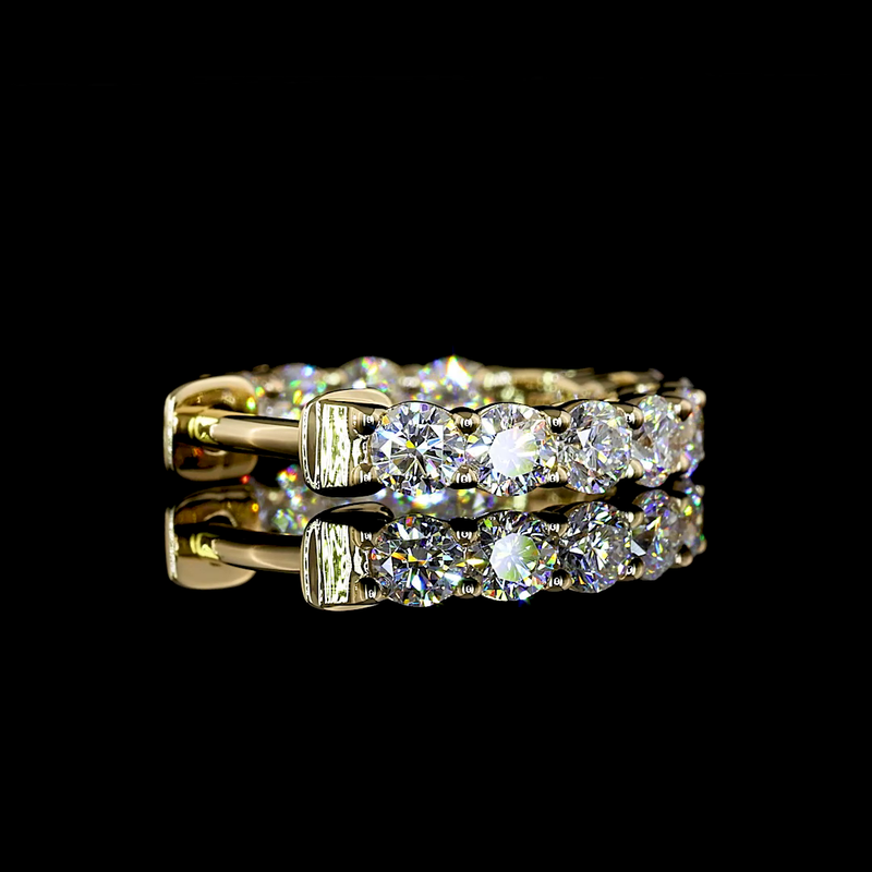 1ctw Prong Round Huggie Earrings