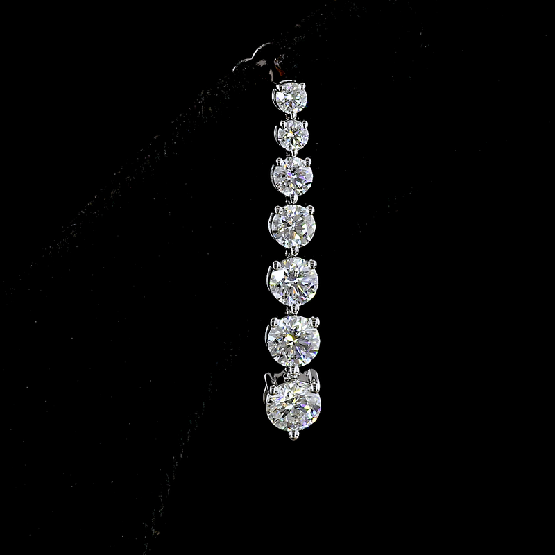 2-1/4ctw Prong Round Hanging Earrings