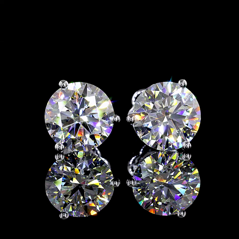 4ctw Prong Round Martini Stud Earrings