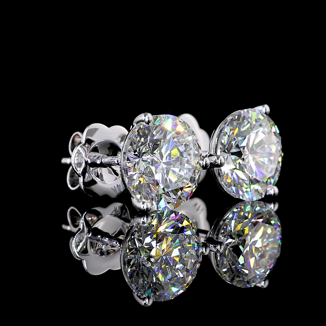 4ctw Prong Round Martini Stud Earrings