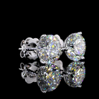 4ctw Prong Round Martini Stud Earrings