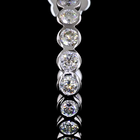 3-1/4ctw Bezel Round C Hoop Earrings