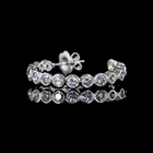 3-1/4ctw Bezel Round C Hoop Earrings