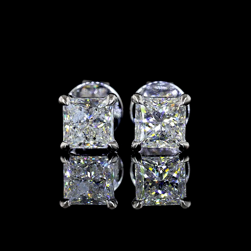 1ctw Prong Princess Stud Earrings