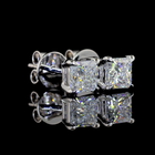 1ctw Prong Princess Stud Earrings