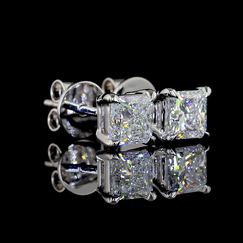 1ctw Prong Princess Stud Earrings