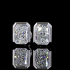 2ctw Bezel Radiant Stud Earrings