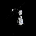 3ctw Prong Pear & Round Hanging Earrings