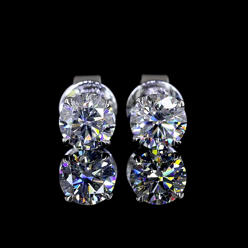 1ctw Prong Round Stud Earrings