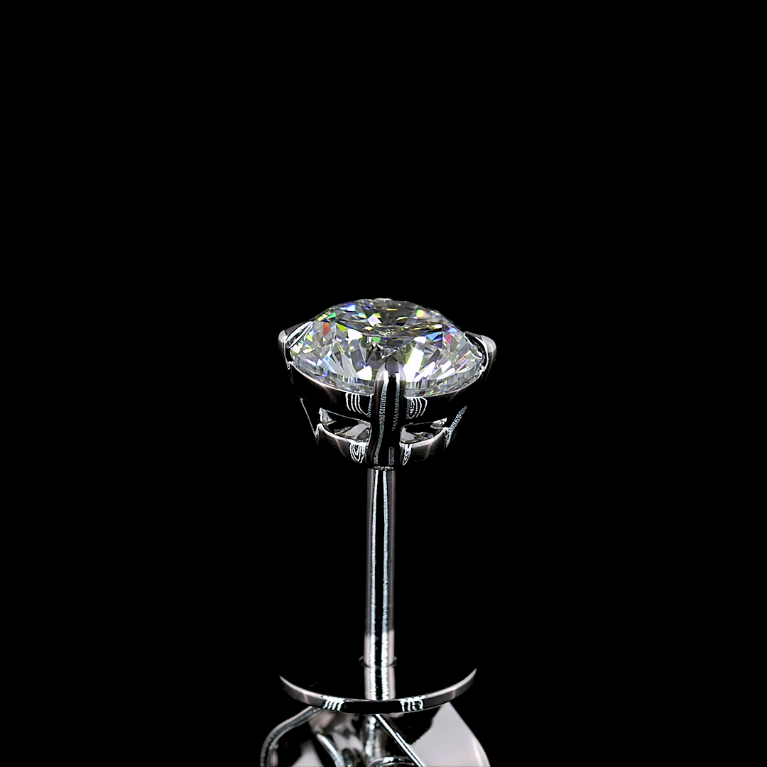 1ctw Prong Round Stud Earrings