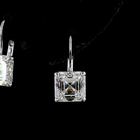6ctw Prong Asscher Hanging Earrings