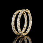8ctw Prong Radiant Hoop Earrings