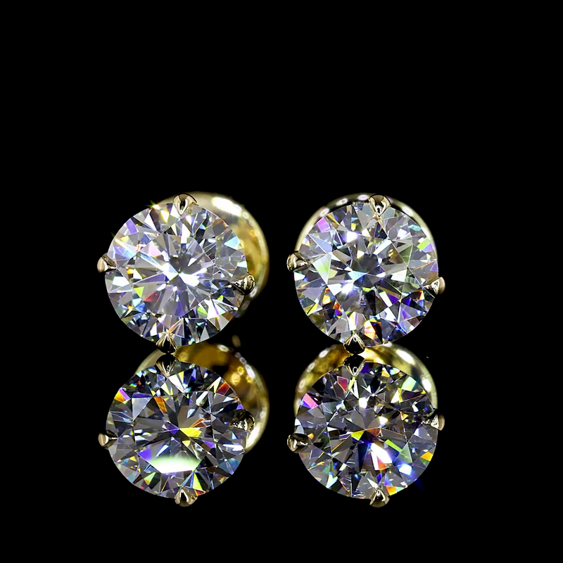 1ctw Prong Round Stud Earrings