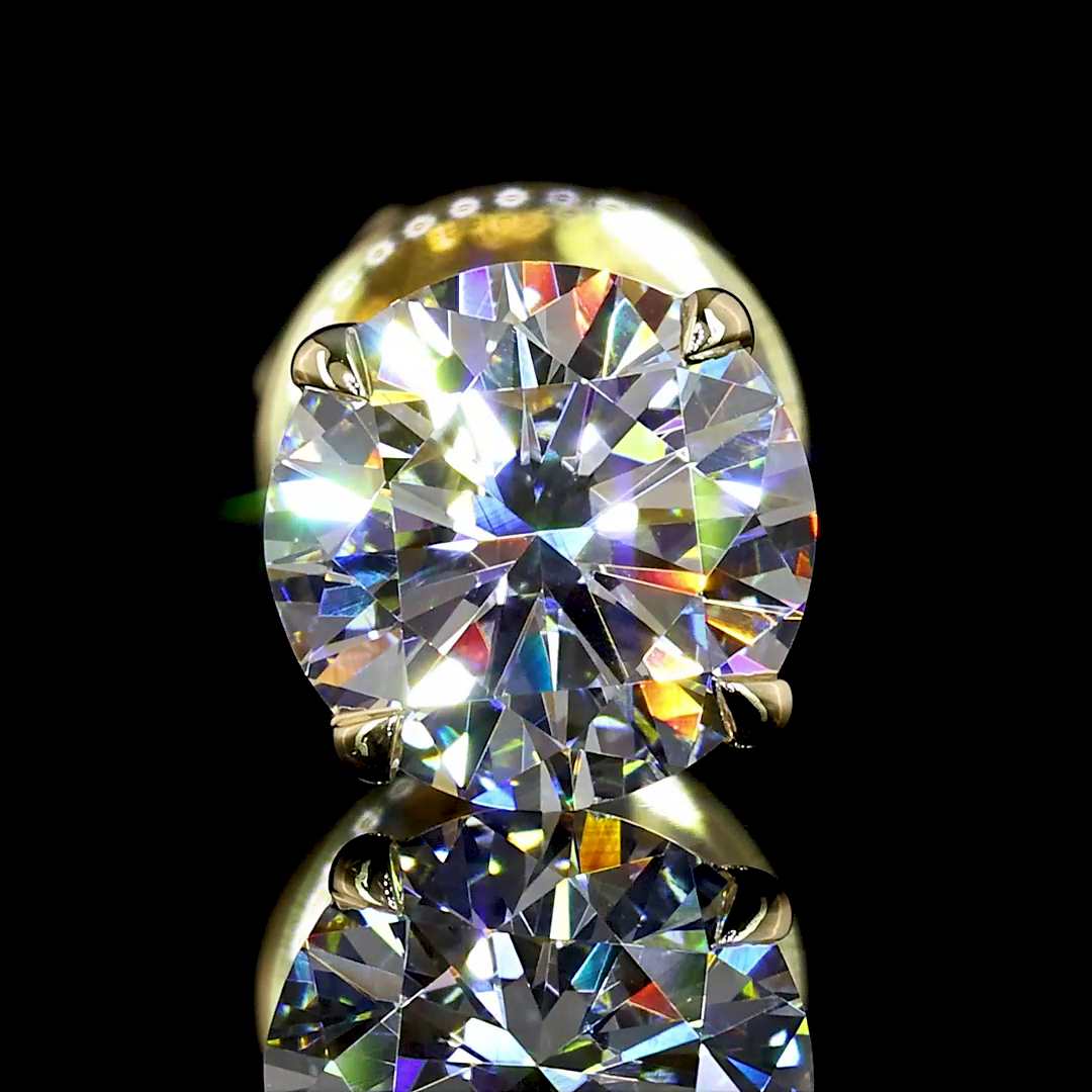 1ctw Prong Round Stud Earrings