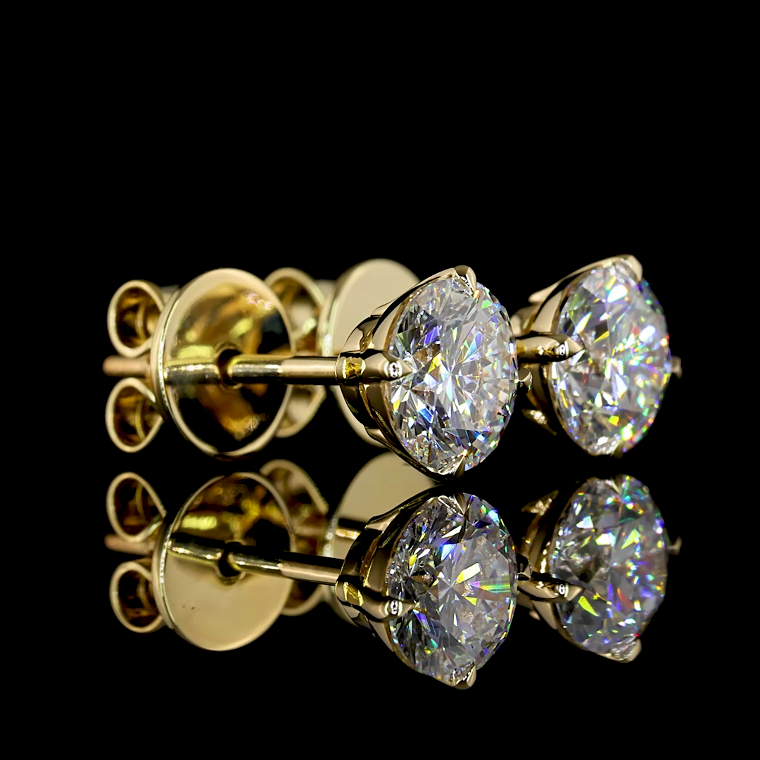 1ctw Prong Round Stud Earrings