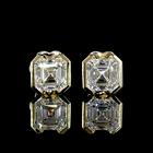 2ctw Half Bezel Asscher Stud Earrings