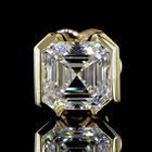 2ctw Half Bezel Asscher Stud Earrings