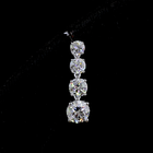 2-3/4ctw Prong Round Hanging Earrings