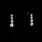 2-3/4ctw Prong Round Hanging Earrings