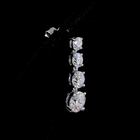 2-3/4ctw Prong Round Hanging Earrings