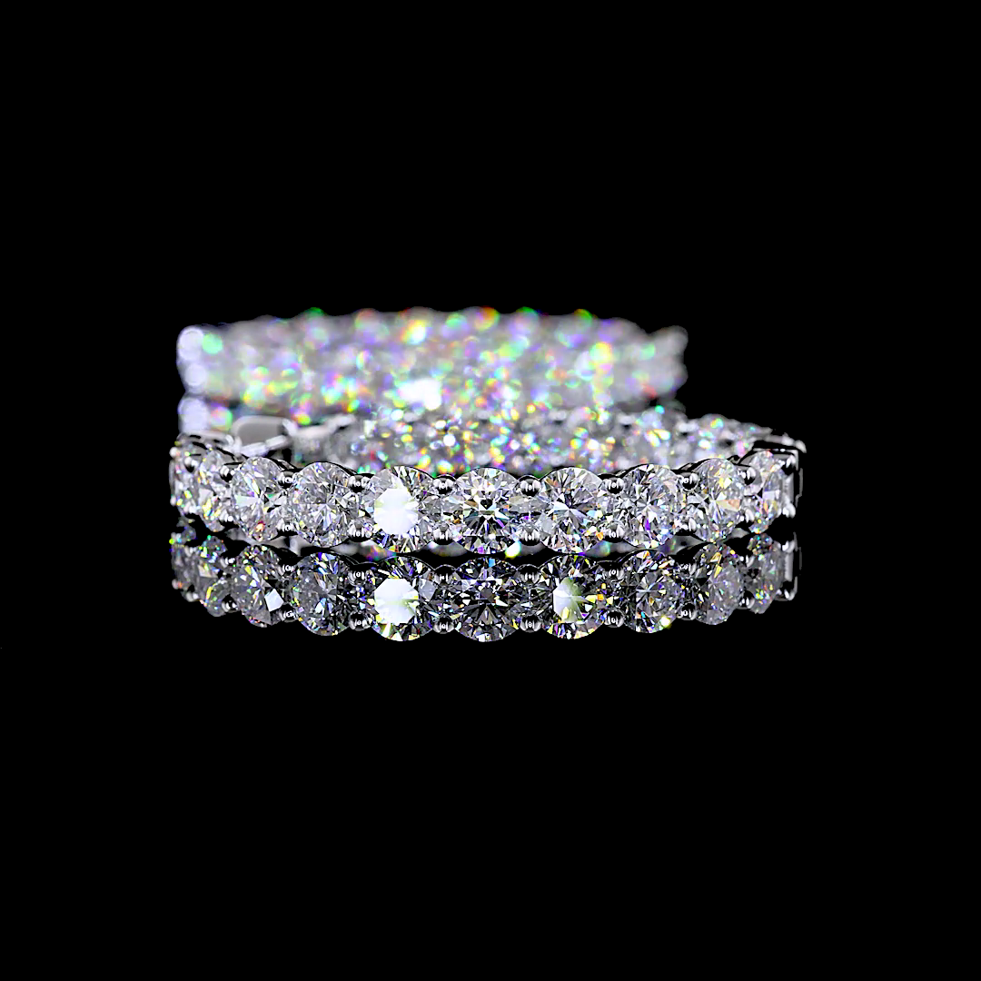 11ctw Prong Round Hoop Earrings