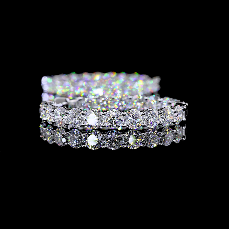 11ctw Prong Round Hoop Earrings