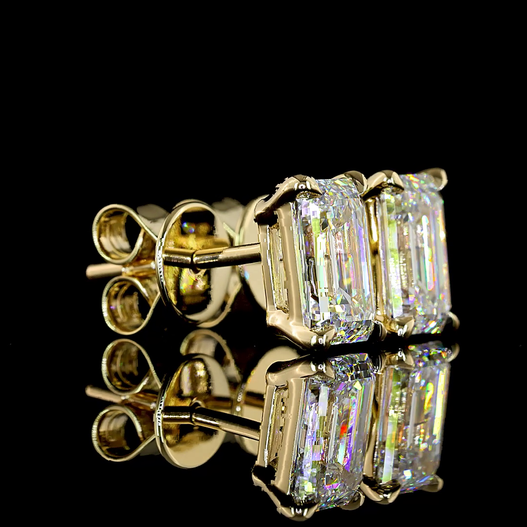 2ctw Prong Emerald Stud Earrings