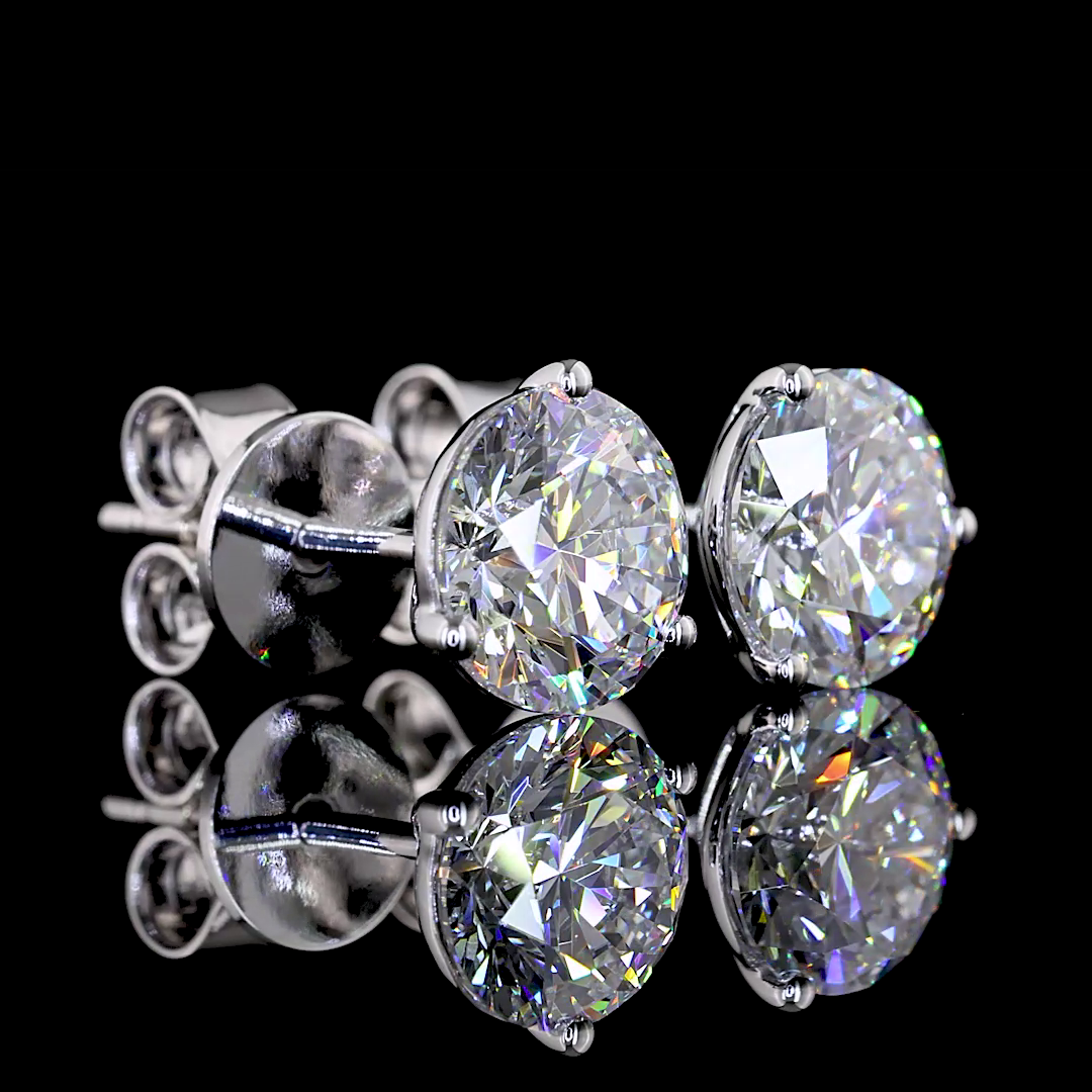 2ctw Prong Round Martini Stud Earrings