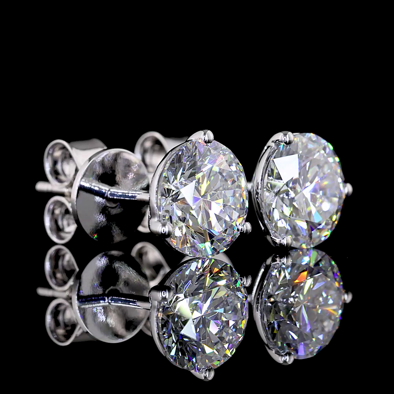 2ctw Prong Round Martini Stud Earrings