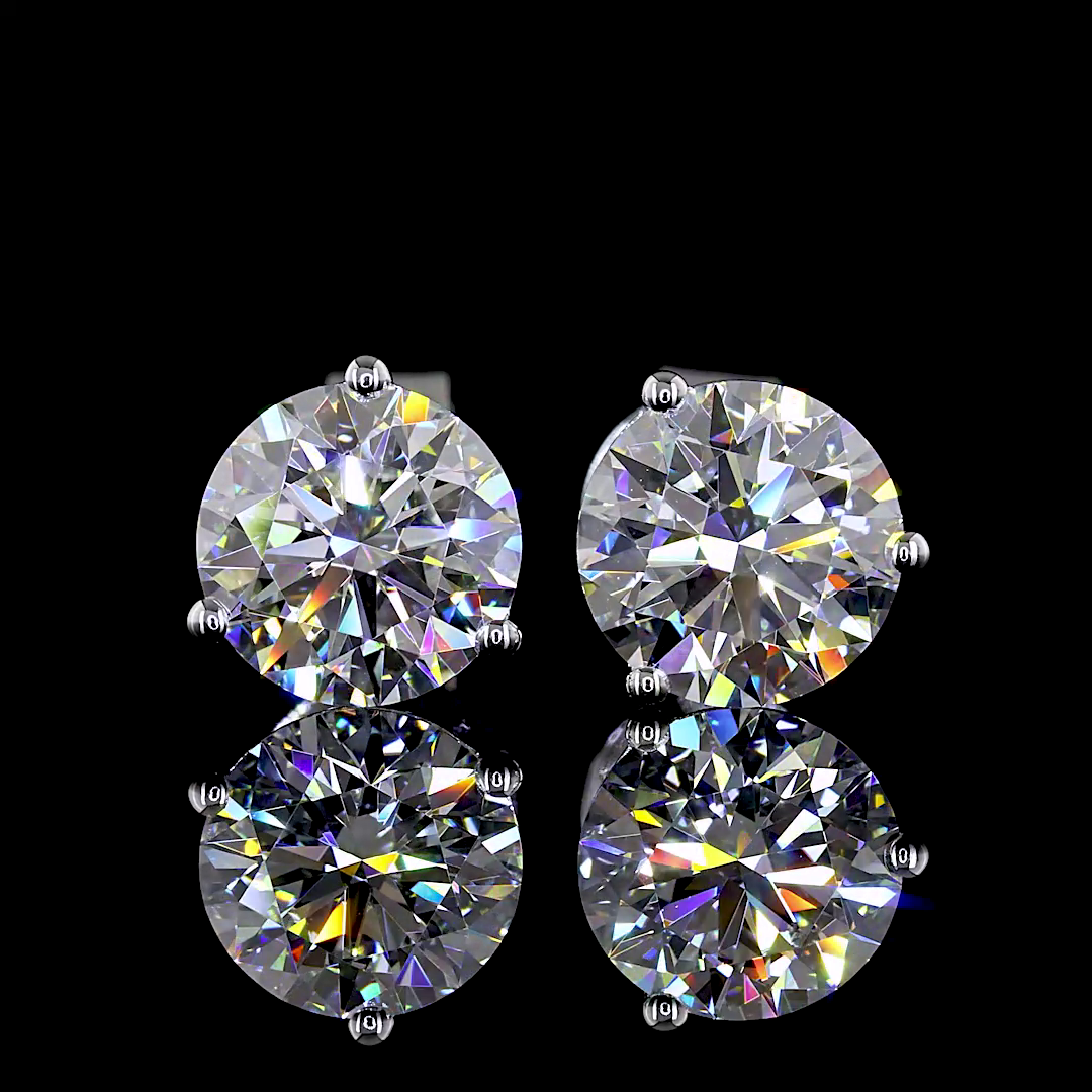 2ctw Prong Round Martini Stud Earrings