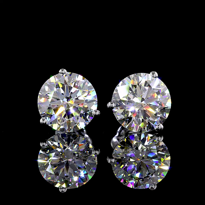 7ctw Prong Round Martini Stud Earrings
