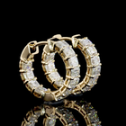2ctw Prong Emerald Huggie Earrings