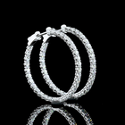 3-1/4ctw Prong Round Hoop Earrings