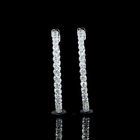 3-1/4ctw Prong Round Hoop Earrings