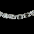 22ctw Bezel East West Emerald Tennis Necklace